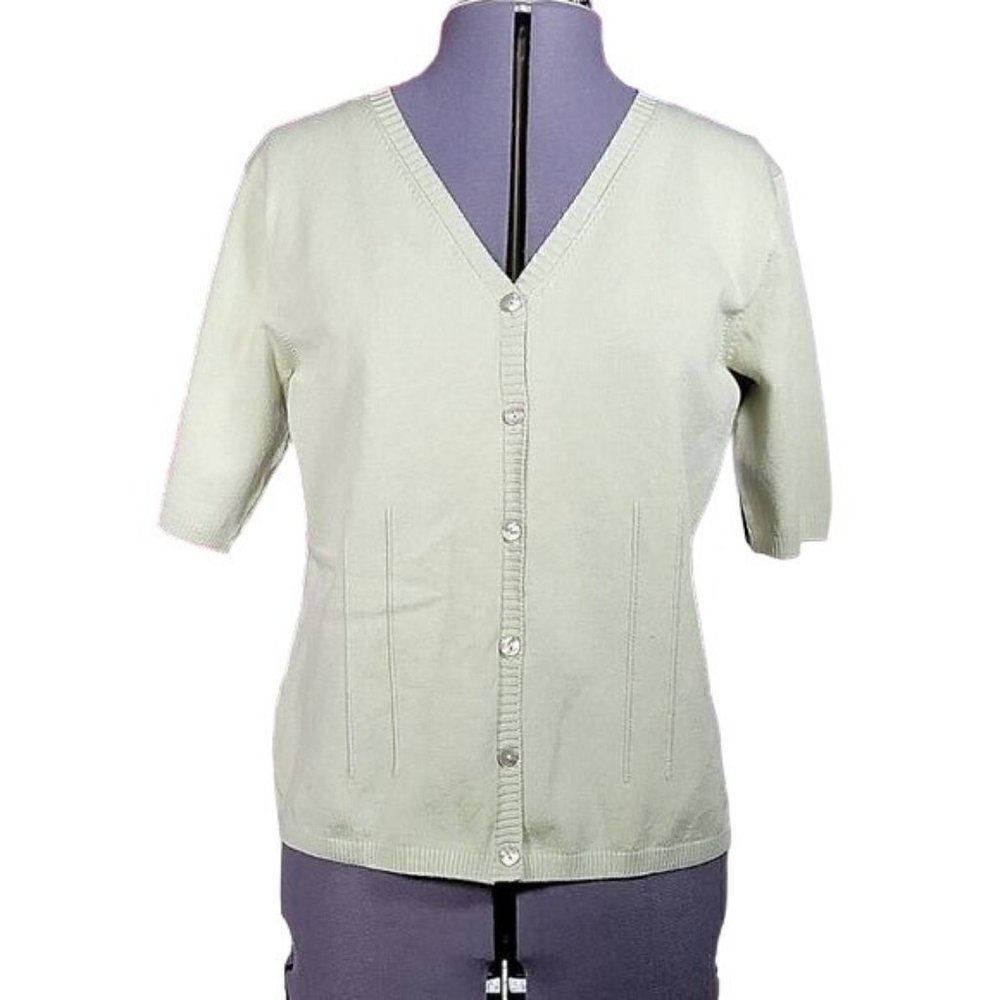 Adrienne Vittadini Cardigan/Tank Set Sz LP